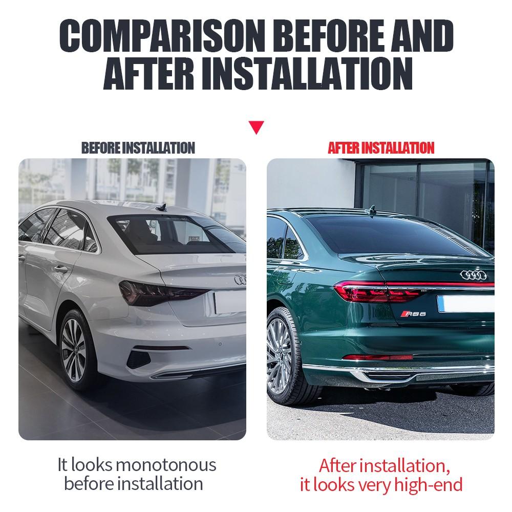 3D ABS Car Sticker Body Trunk Fender Badge Decoration Decal Auto Modification Accessorie for Hot RS6 RS7 RS8 RS3 RS4 RS5 Emblem