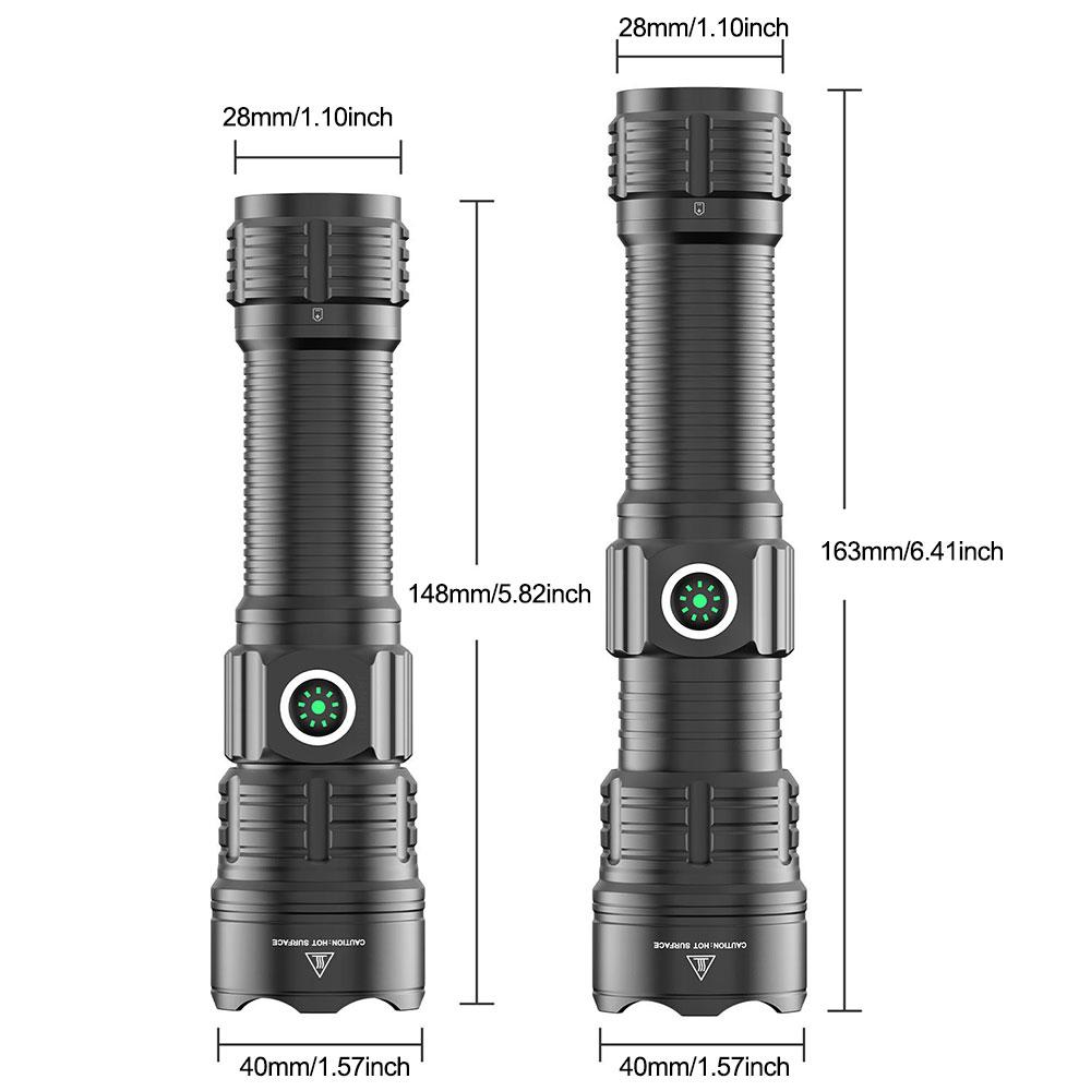 30W 2000lm Professional LED White Flashlight for Hunting Tactical Zoomable 3 Modes Night Scout Lights Set With Rifle Scope Mount