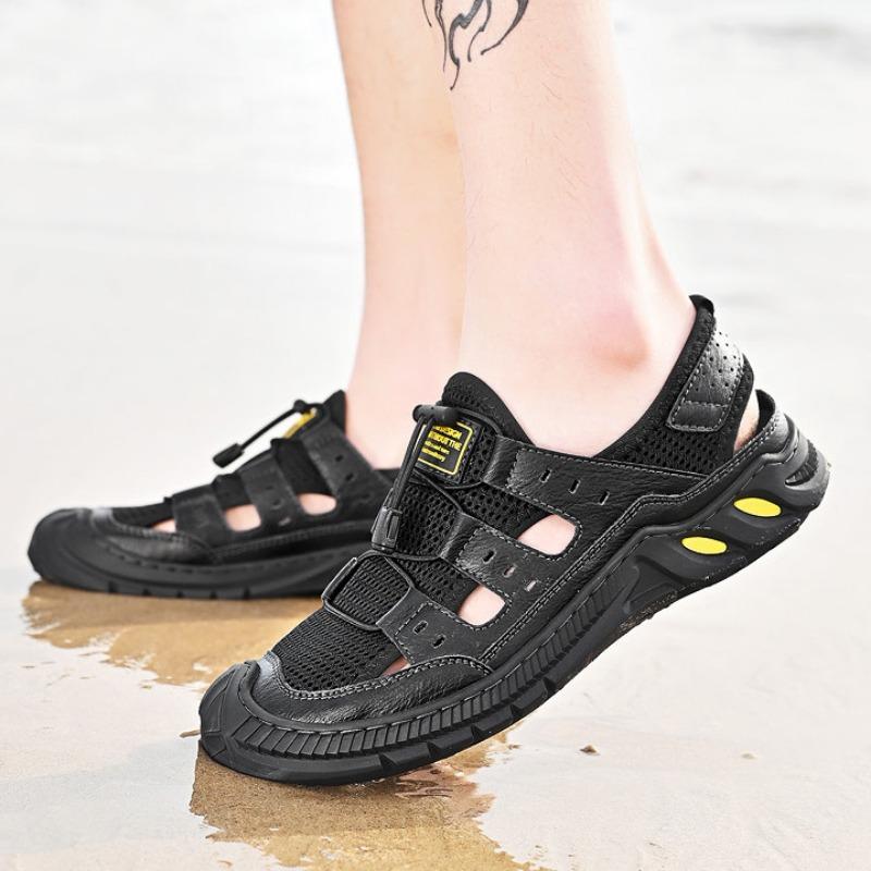 Herren Strandsandalen Sommer Neu Mesh Atmungsaktiv Freizeitschuhe Outdoor Rutschfest Ausgehöhlt Wanderschuhe Zapatillas De Hombre Herren 2024