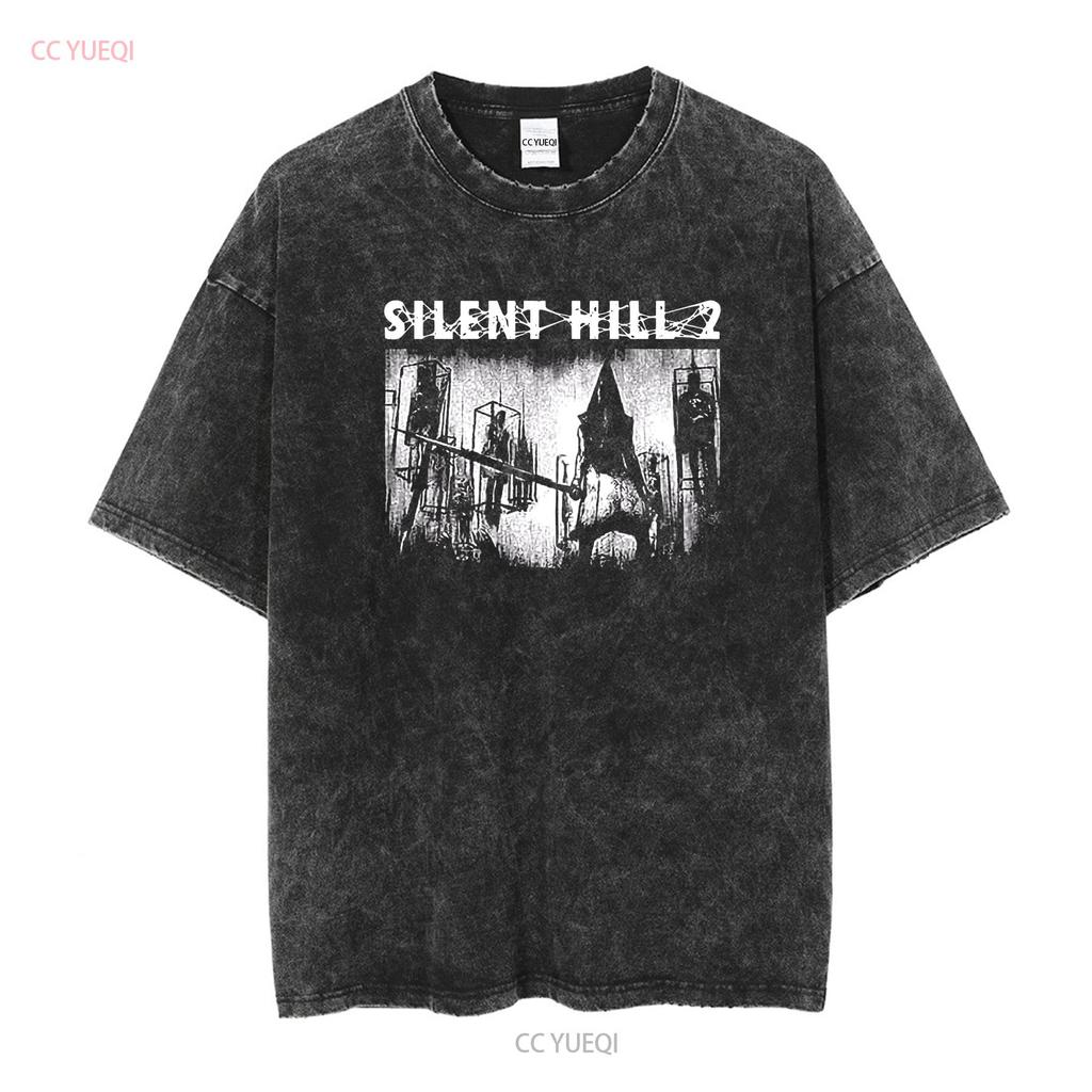 Silent Hill Pyramid Head Limited T Shirt Japanese Horror Survival Game Sh long or short sleeves vintage Washed Comfortable