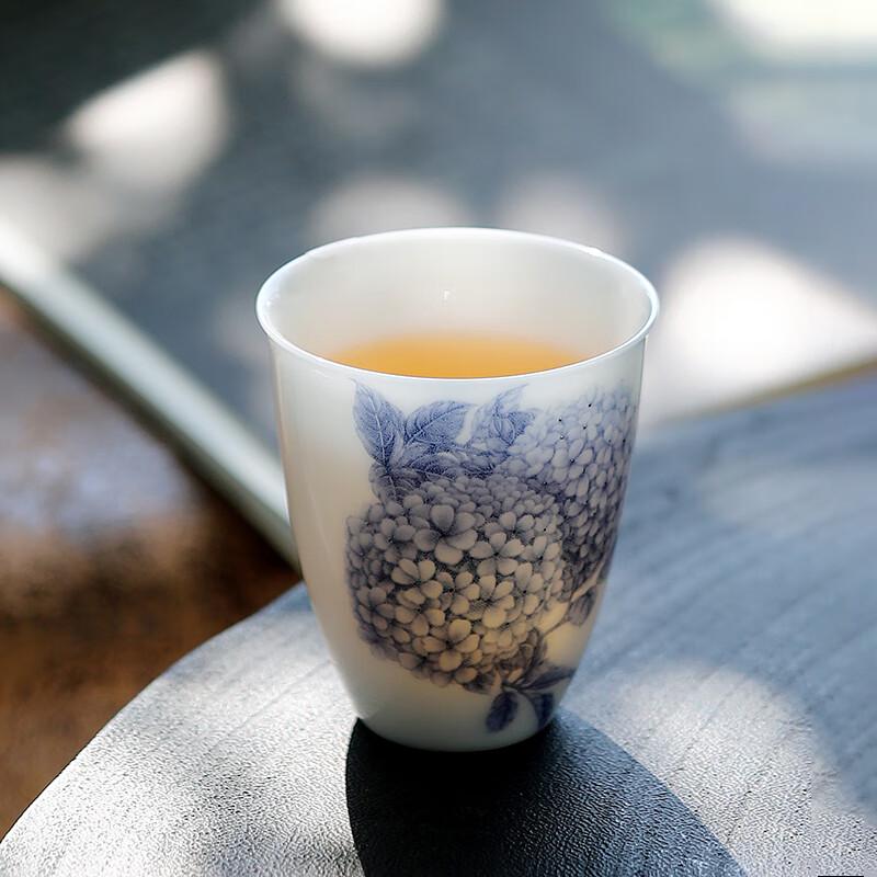 

Longxun Kiln Master Huang Xudong Ice Crystal Jade Porcelain Fragrance Retaining Tea Cup