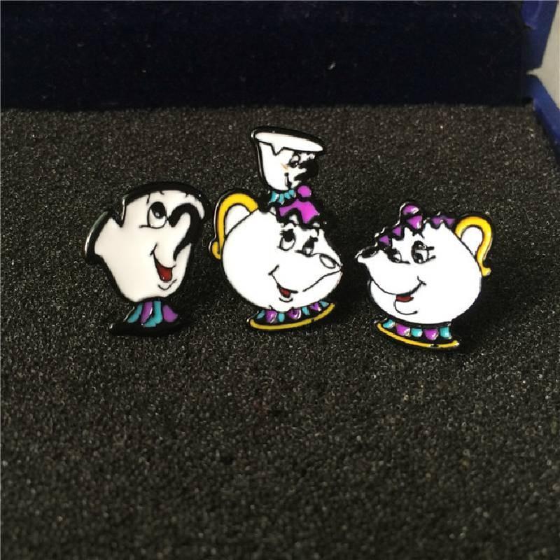 The Beauty And Beast Earrings Mrs Potter Teapot Girls Accessories Decorative