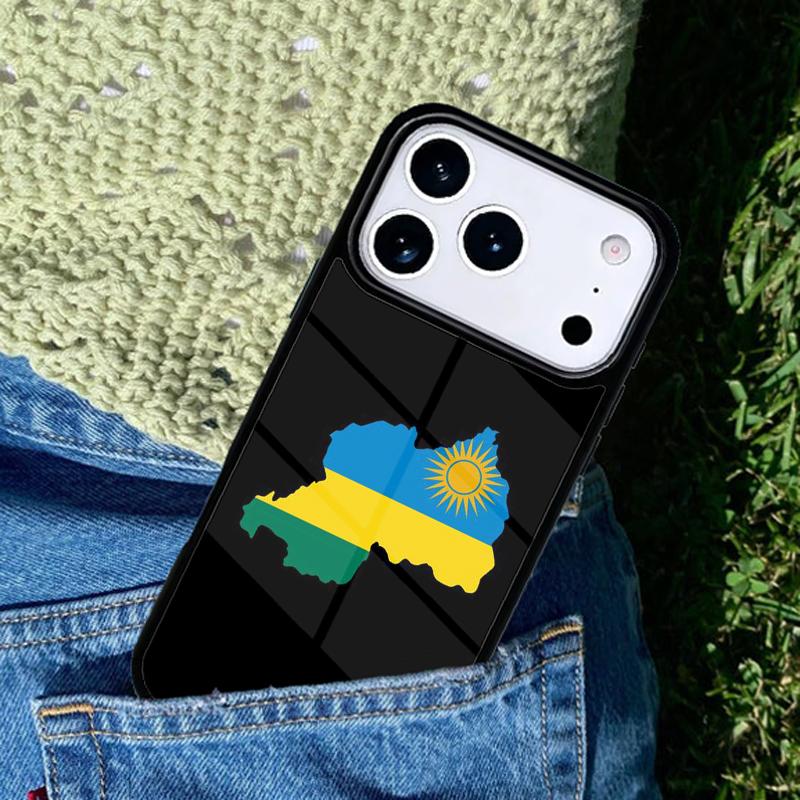 Rwanda Flag Phone Case For iPhone 17 AIR 16 Pro Max 15 14 Pro 11 12 13 Shockproof Silicone Cover