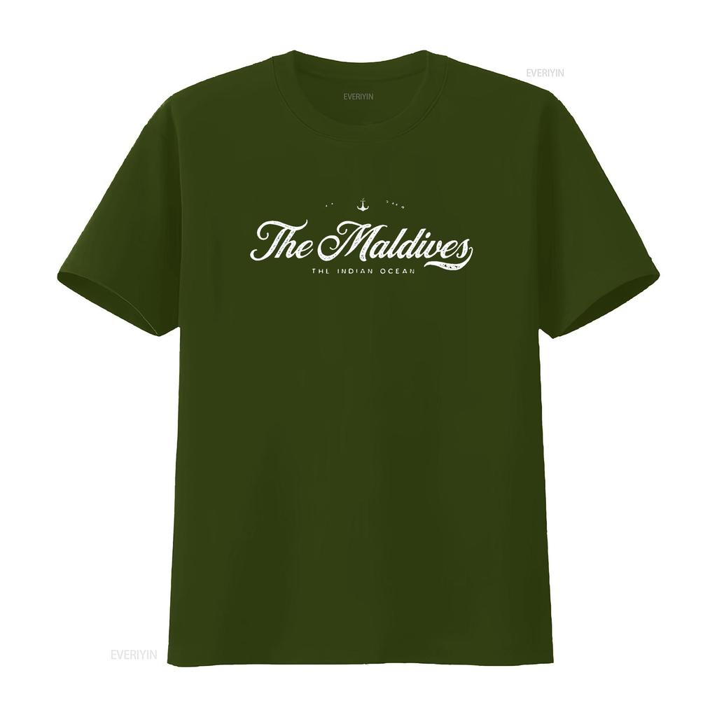 The Maldives Vintage Retro T Shirt Vintage Washed Comfortable Soft Designer Clothes Unisex Stretched Stylish Slightly Fashion