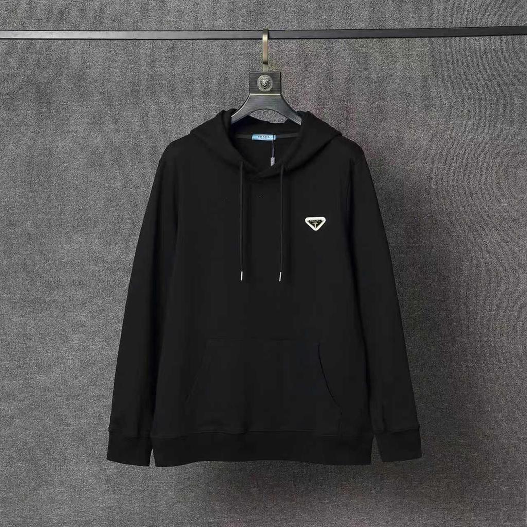 Men's P Brand Autumn/Winter Triangle Logo Hoodie with Long Sleeves