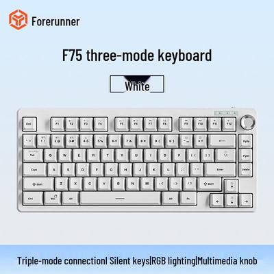 Forwarder F75 Stille Kabellose Bluetooth Mechanisch-Anmutende Tastatur mit Seiten Gravur für Büro & Gaming