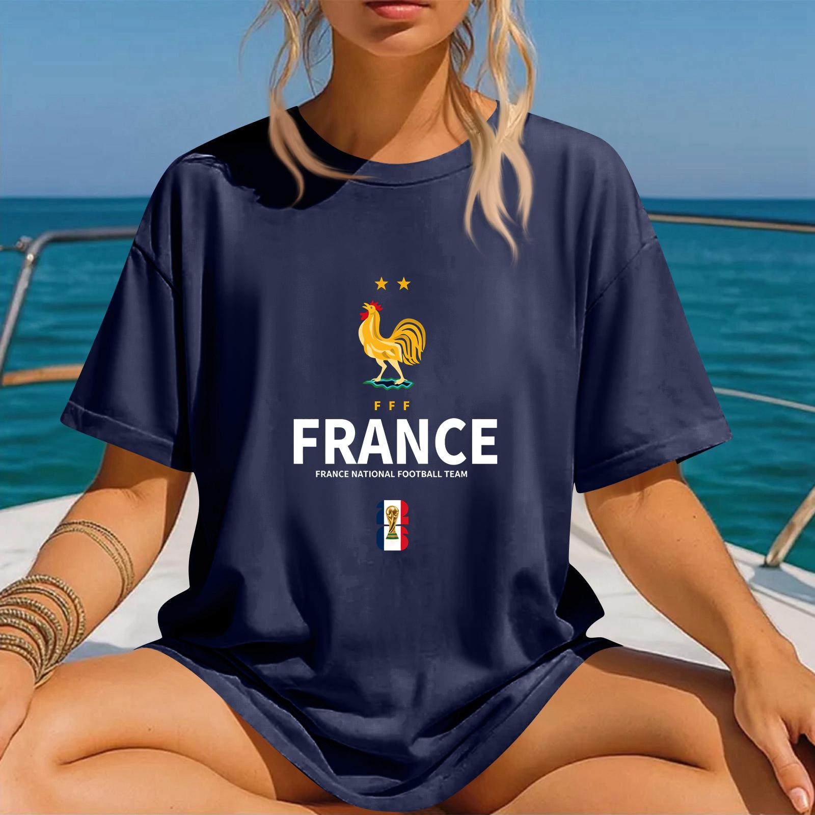 

Unisex Crew Neck Short Sleeve Pullover T Shirt Featuring Football Inspired Graphic Design Suitable for Casual Wear and Sports Activities XXL тёмно-синий
