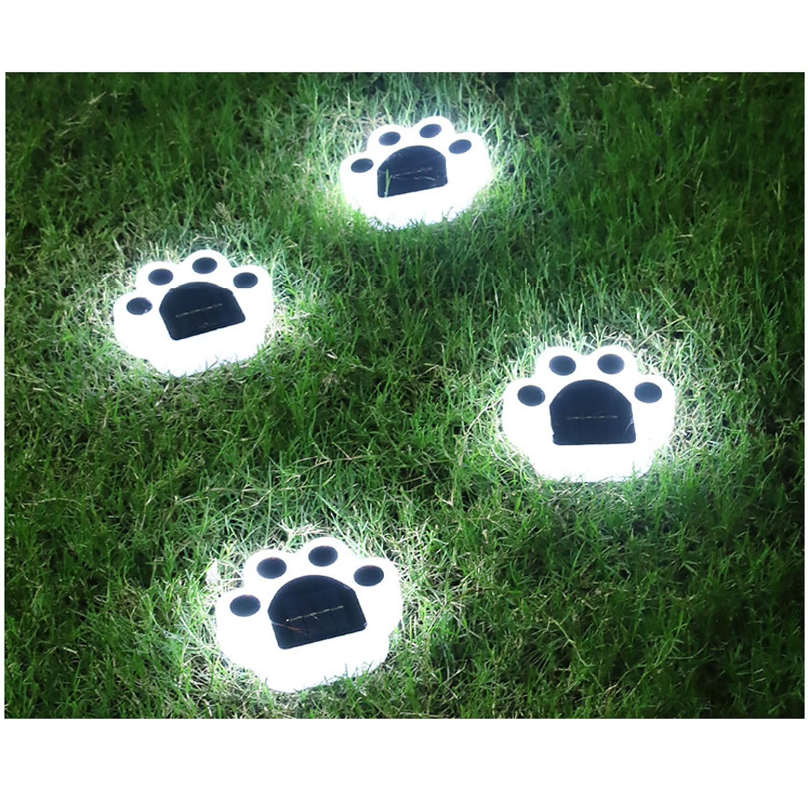 

Outdoor Solar IP65 LED Solar Garden IP66 Garden Cat Claw Solar Panel Warm High Automatic Landscape No Electricity Suitable for and Cute White Lights,