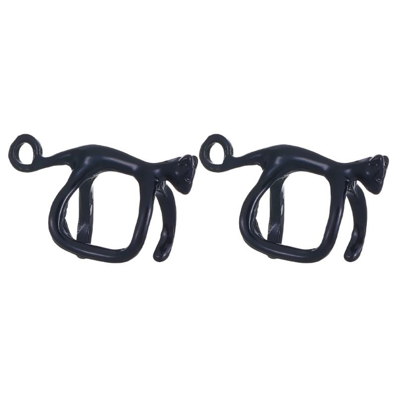 

1 пара клипс на уши в виде кошачьих ушек с зелеными глазами, модные украшения для ушей, удобные серьги, нескользящие аксессуары для ушей, сплавная текстура 1