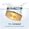 WWOOR Luxury Gold Watch Men Square Quartz Slim Steel Mesh Waterproof Sports Automatic Date Wrist Watches Relogio Masculino