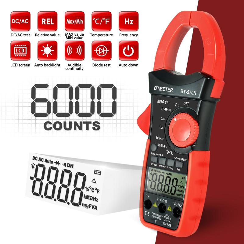 6000 DIGITS ANZEIGEAC/DC AUTO CAL ZANGENMULTIMETER,DC AC Spannung,DC AC Strom,Genaue Messung,Industriemessung