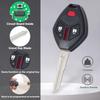 Head Key Fob Keyless Entry Remote Replacement for Mitsubishi Outlander 2007-2016 for I-MeiV 2011-2014(FCC:OUCG8D-625M-A P/N:6370A148) 3 Buttons