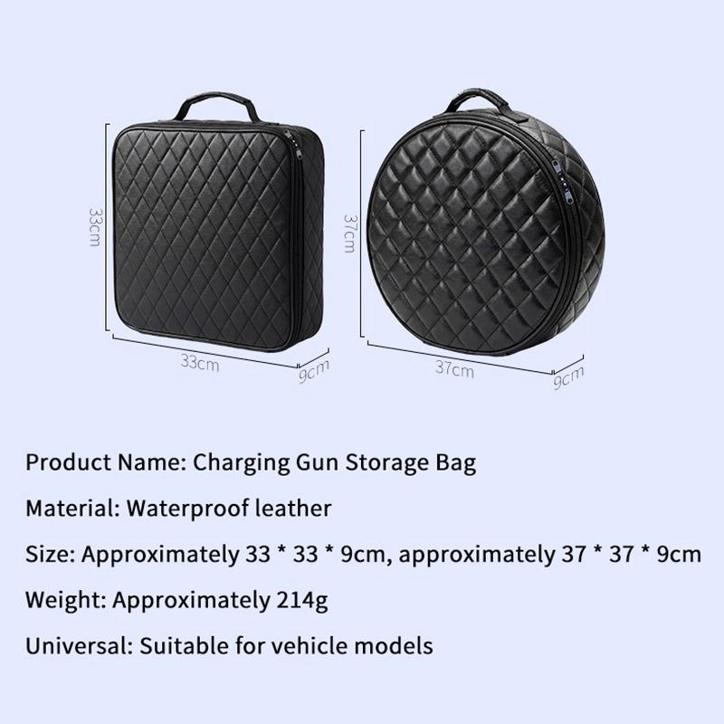 Electric Vehicle Charging Units Organizer Waterproof Storage Bag with Handle for Car Trunk Accessories