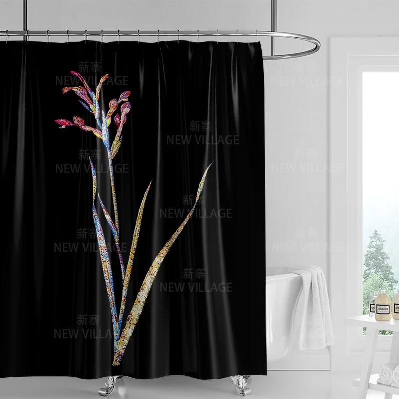 

Tropical Plant Shower Curtain, Bathroom Bathtub Waterproof Shower Curtain, House Decoration 180X200Cm Bathroom Curtain W60H190(CM)-1 Pcs