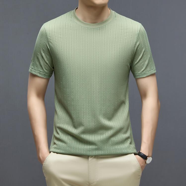 

Футболка с коротким рукавом, мужская летняя модная футболка с круглым вырезом, повседневная однотонная тонкая мужская одежда с вырезами, футболка XL