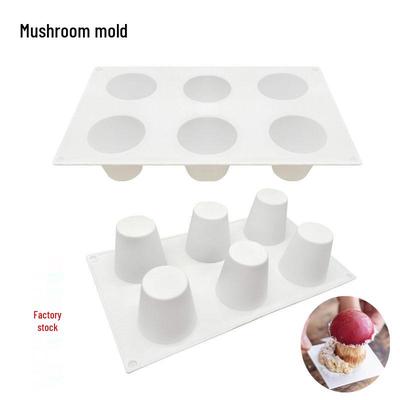 Mushroom Cone Silicone Mold for Shiitake Mousse, Cake, Fondant, Soap, and Chocolate