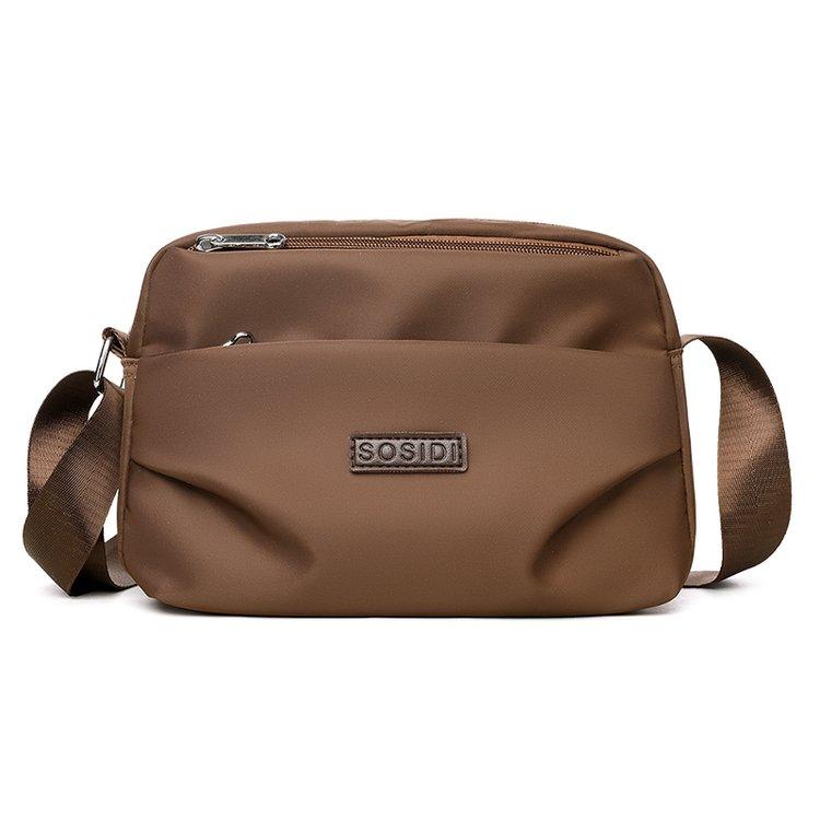 

New Casual Small Square Bag for Daily Commuting, Simple and Lightweight Single Shoulder Bag, Multi-layer Versatile Waterproof Crossbody Bag кавовий