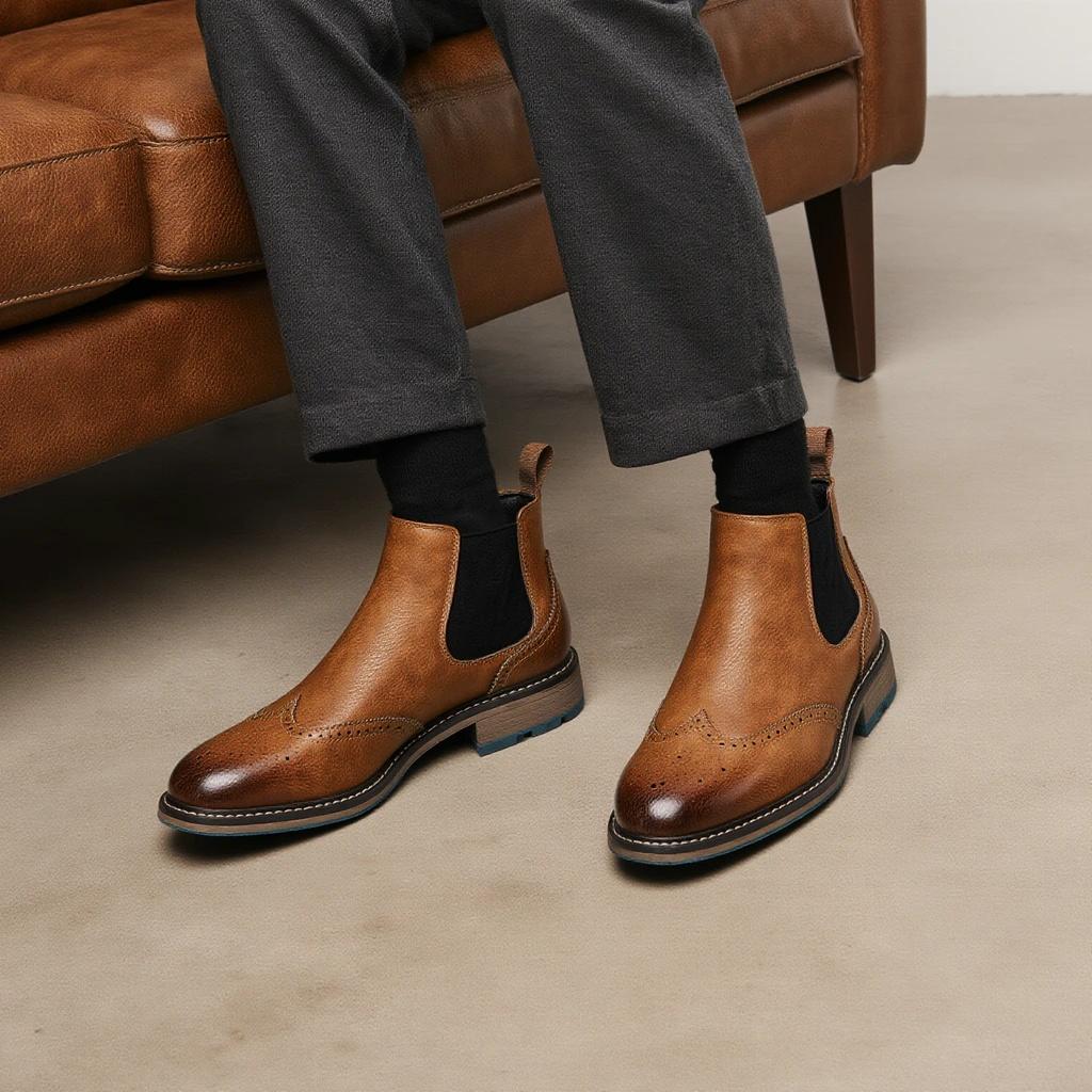 Boots Men Comfortable Brand Fashion 2026 Boots Leather