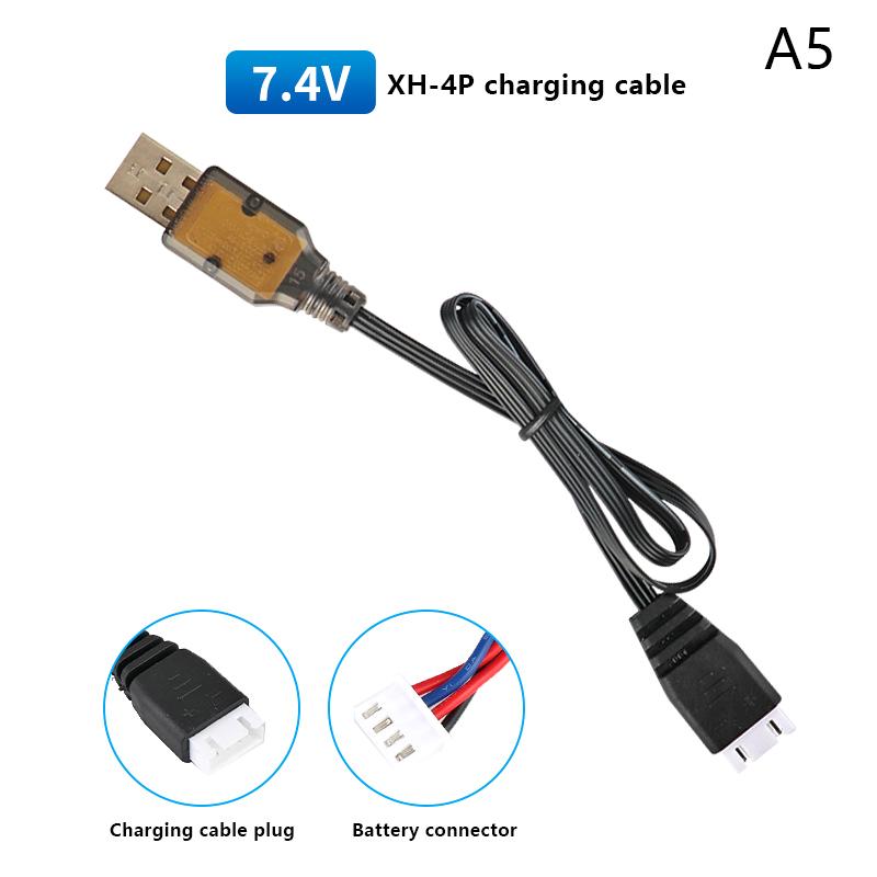 7.4V (3.7V X2) Charger SM-2P/3P SM-4P Reverse XH-3P/4P Li-ion Battery Electric RC Toys Car Boat USB Charge