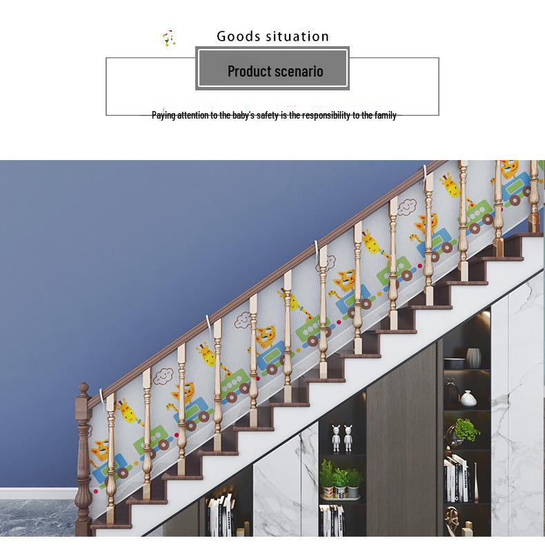 Thickened Safety Rope Net for Balcony & Stairs - Colorful Child Protection Net (2m X 3m)