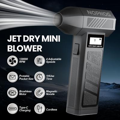 Araba Aksesuarları 130000 RPM Temizlik Üfleyici Alet Dişliler ayarlanabilir Elektrikli Hava Tozlayıcı Turbo Jet Fan Taşınabilir Araba Kar Üfleme Tip C Şarj Cihazı