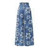 Women's Summer Wide Leg Pants High Waisted Flowing Pockets Fashion Casual Casual Bohemian Printed Beach Pants