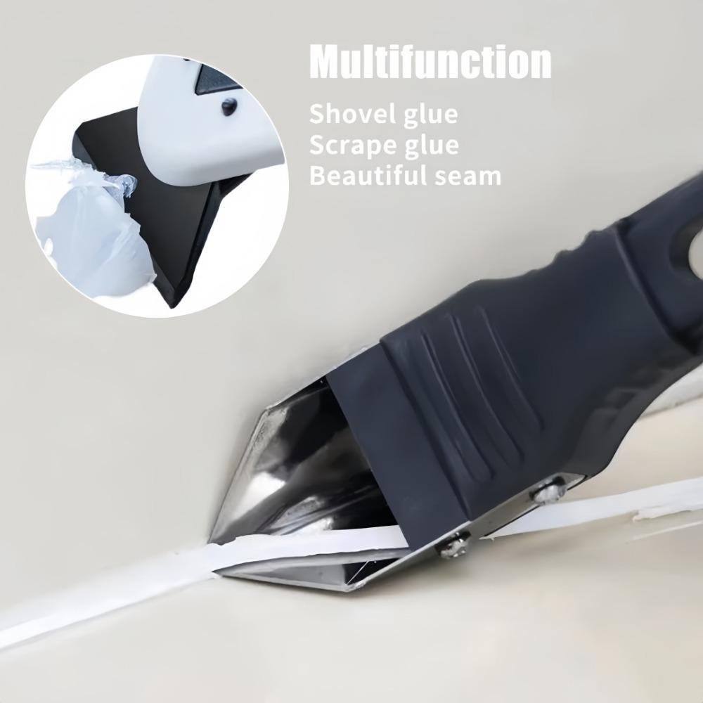 3 In 1 Multifunctional Glue Scraper Metal Head Black Multi Angle Scraper For Trimming Removing Residual Glue Beautiful Seam Tool