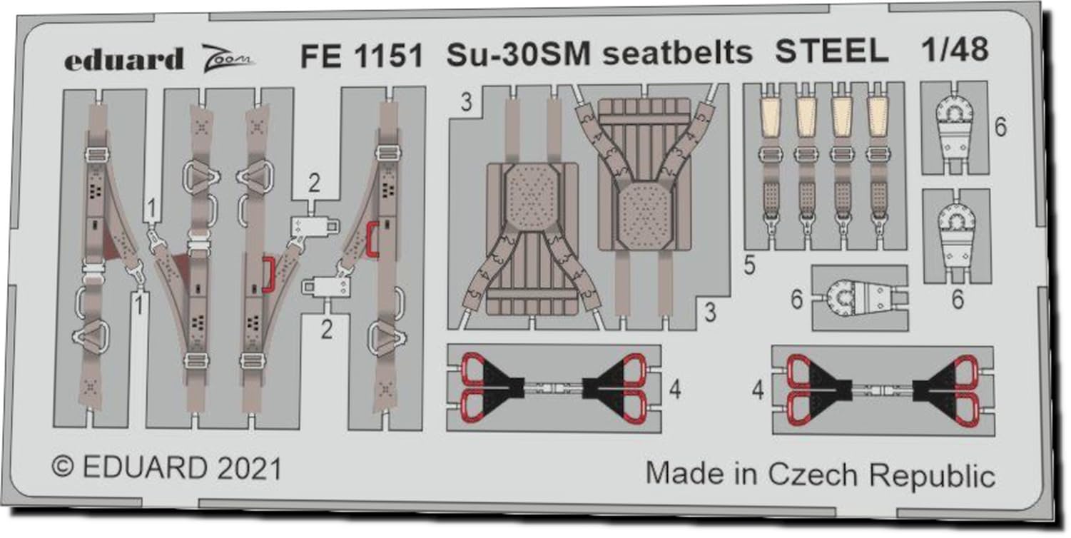 

Эдуард 1/48 Спитфайр Тр.9 Ремень безопасности, Нержавеющая сталь (для Airfix) Детали для пластиковой модели EDUFE1551 (Самолет)
