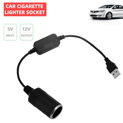 Auto-Zigarettenanzünder-Buchse, Auto-Innenausstattung, USB-Konverteradapter, 5 V auf 12 V, kabelgebundener Controller-Steckeradapter