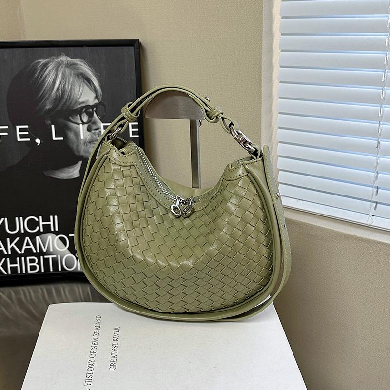 Shoulder Bag, High-end Woven Handbag, Women's Soft Leather Fashionable Dumpling Bag, Daily Commuting Women's Shoulder Bag