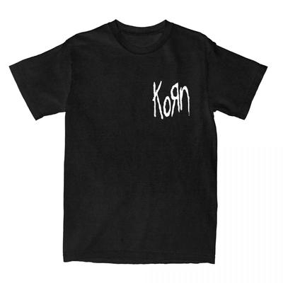 Fashion Rock Band Korn Logo TShirt for Men Round Collar Cotton T Shirt Short Sleeve Tee Shirt 4XL 5XL 6XL Tops