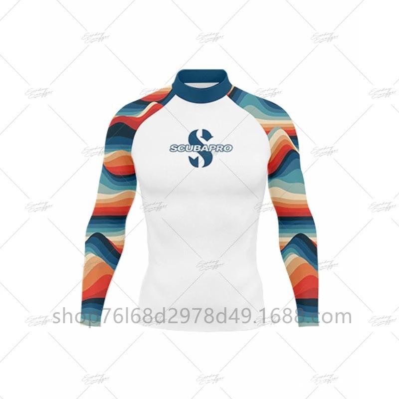 

SCUBA Surfing Wear Outdoor Sunscreen Snorkeling Swimwear Long-sleeved Split Top Quick-drying Diving Suit Support 5XL