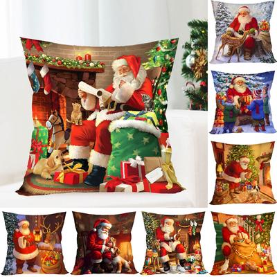 Christmas Santa Cushion Cover Decorative Throw Pillow Case Christmas Decorations For Home Navidad Natal Gifts New Year