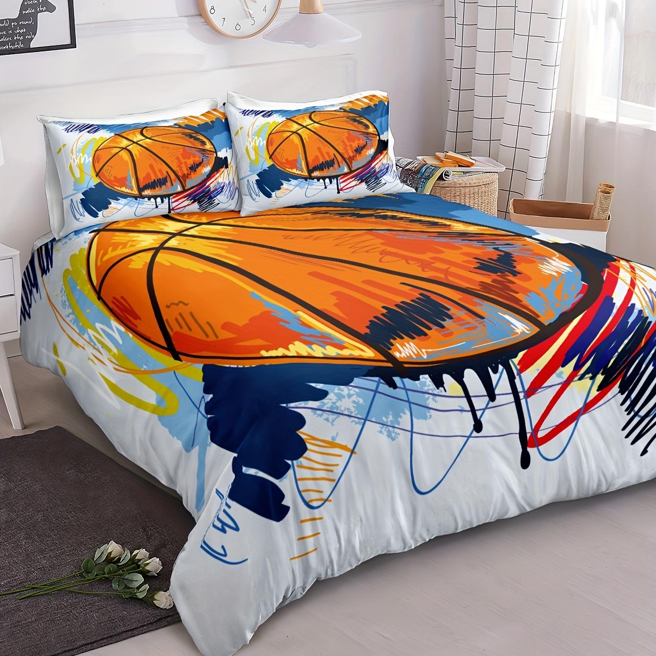 Полиэстеровый пододеяльник с принтом в виде комиксов о баскетболе — фото 3