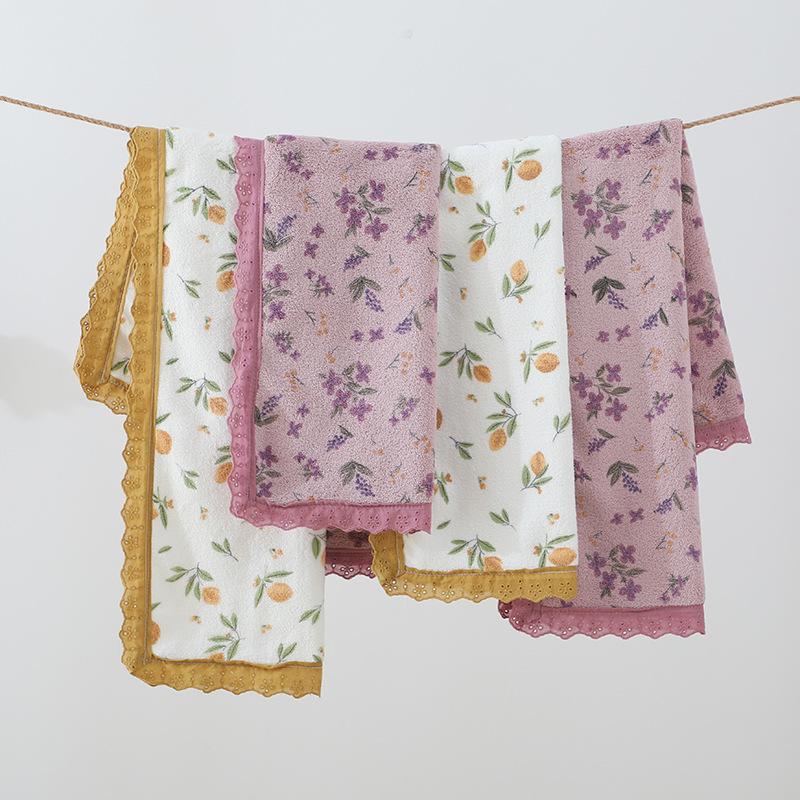 Coral Fleece Quick-Drying Super Absorbent Towel Set: Face Towels, Bath Towels, and Dry Hair Cap. Soft and Thick for Washing and Bathing.