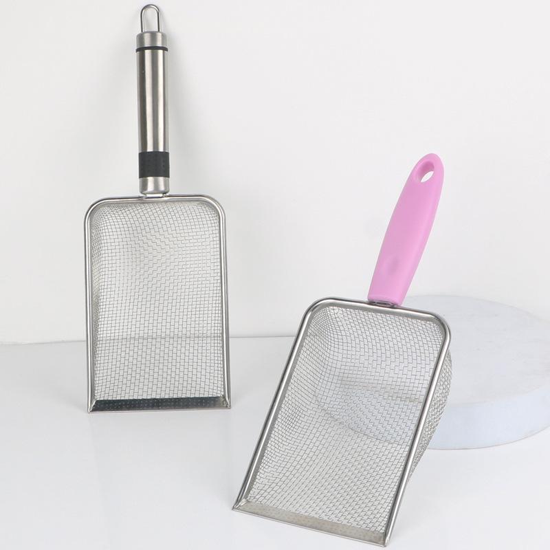 Stainless Steel Large Cat Litter Scoop with Hollow Design - Pet Poop Scooper