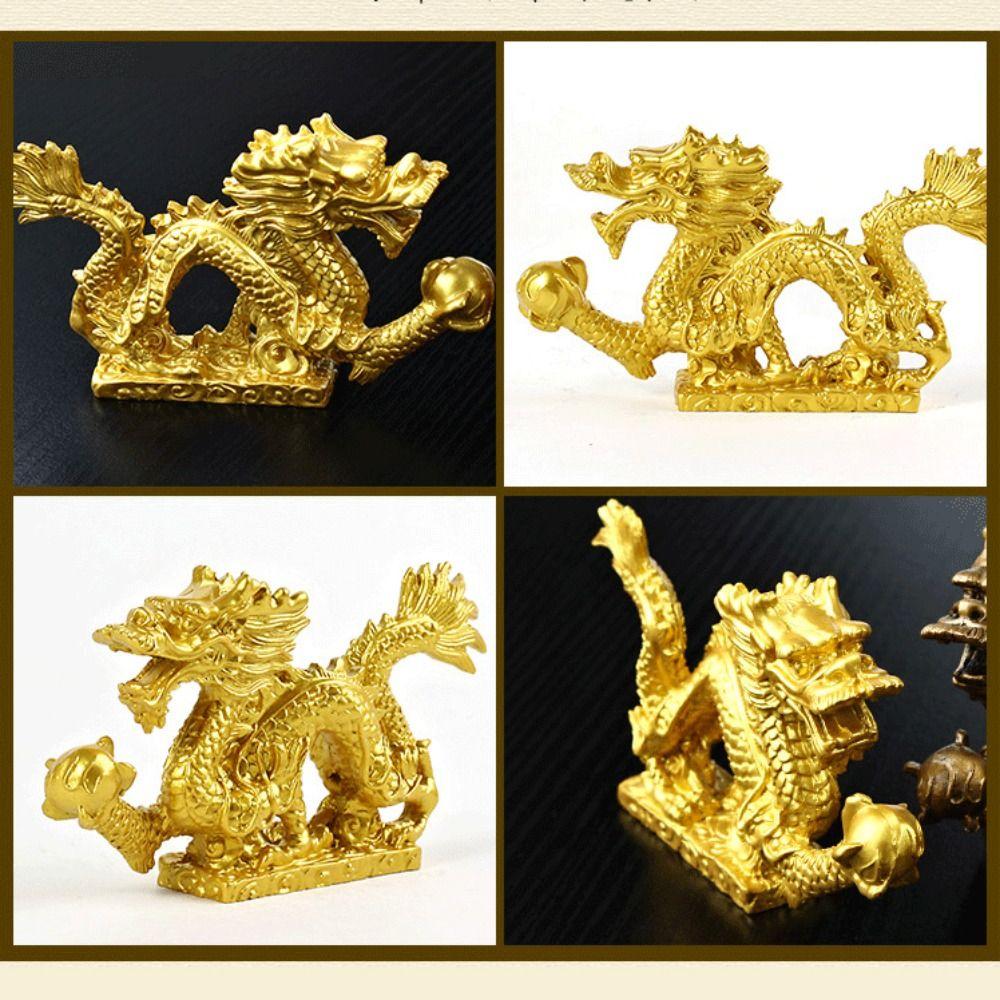 Art Dragon Zodiac Statue Desktop Decor Animals Sculpture Micro Landscape Dragon Ornaments Home