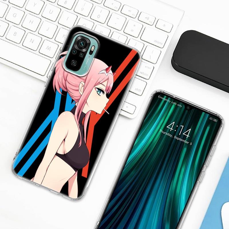 Carcasă de telefon Zero Two Anime Darling In The Franxx pentru Xiaomi Redmi Note 9s 8 11 7 9 10 Pro 10s 11s Note 8Pro K40 transparentă