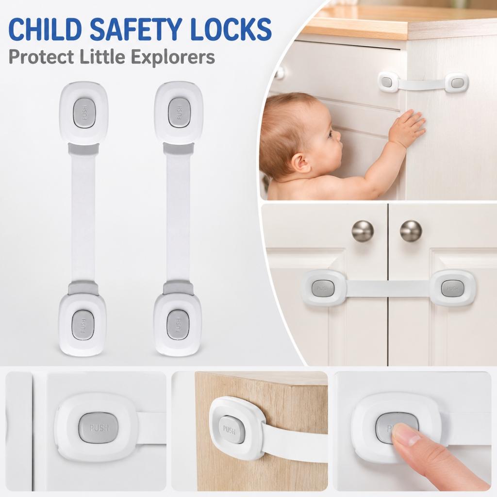 Locks Drawer Lock -Pinch Cabinet Locks for Baby Proofing
