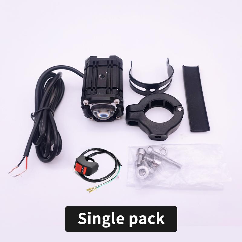 

1/2PCS Auxiliary LED Motorcycle Headlight Driving Fog Lamps 12V 24V Work Lights Motorbike Off-road Front Spotlight Universal 1PCS разноцветный