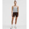 Lululemon Regata Swiftly Tech Racerback 2.0 Cintura Comprimento Elastano Listrado Branco Cinza Oasis