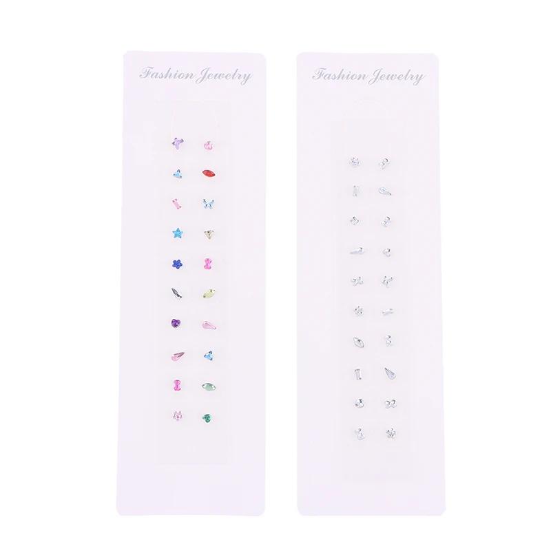 20 Pcs/Sheets Ear Seed Acupuncture Auricular Alien Colored Diamonds Disposable Ear Stickers Massage Therapy Needle Patch