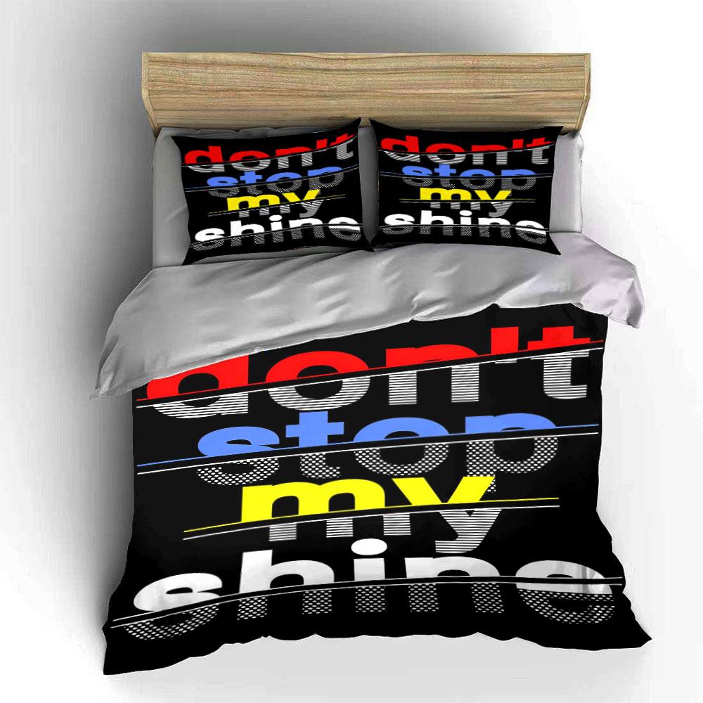 Bold colorful text. Bedding sets Duvet cover sets Duvet covers Pillowcases(1 * Duvet Cover 2 * Pillowcases, without duvet insert)