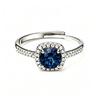 Princess Diana Style Zodiac Stone Ring with Colored Gemstones & Diamonds in S925 Silver