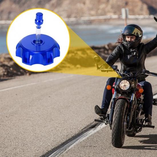 Blue Motorcycle CNC Gas Tank Fuel Cap Cover Pipe for Kawasaki KX65 KX85 KX100