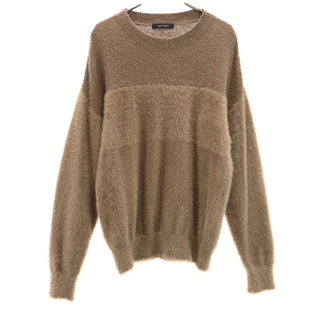 HYSTERICS Long Sleeve Jaggy Sweater F Beige Hysteric Glamour Knitwear Women Used