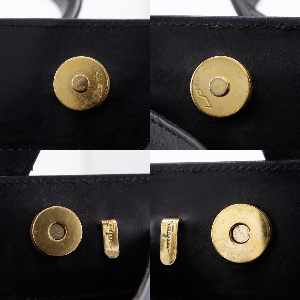 Salvatore Ferragamo Vara ribbon Handbag BA21 4178 2WAYShoulder black Calfskin Women Used