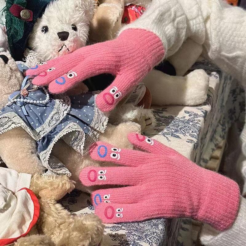 Thickened Gloves Comfortable Winter Gloves Knitted Gloves Ridding Mittens Warm And Cosy Fashionable Touchscreen Glove Knitting