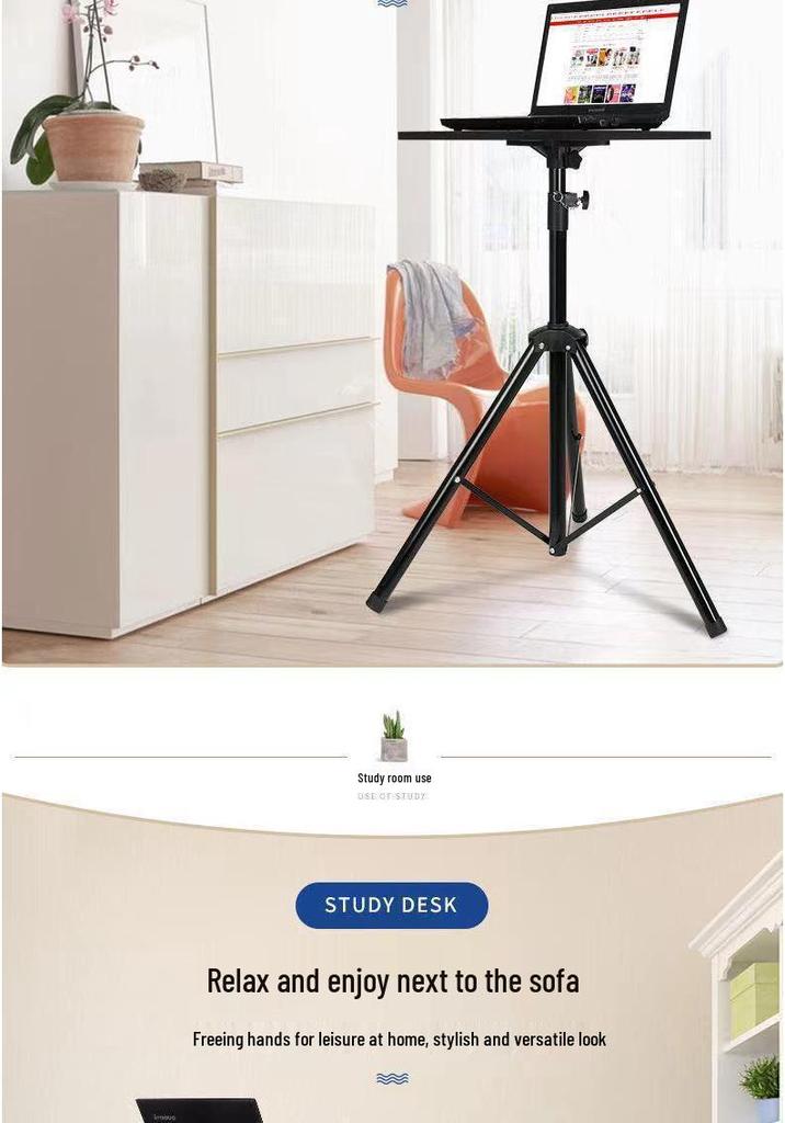 Foldable Portable Laptop Stand Desk: Adjustable Height Riser for Office, Desktop, Outdoor & Live Streaming