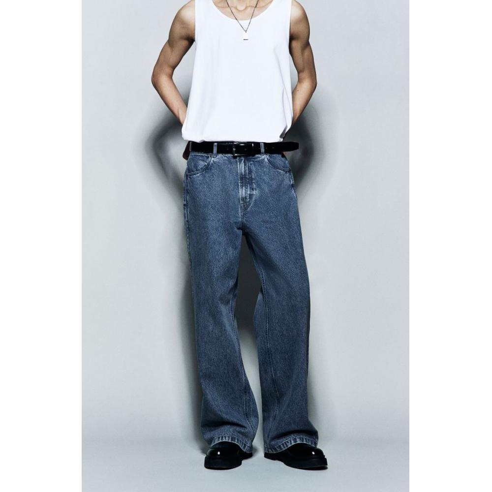 H M Wide Jeans deniM Blue